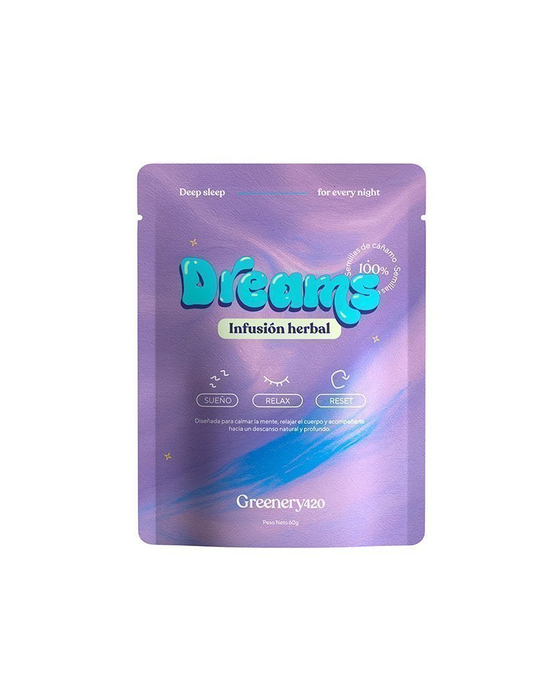 Infusión Herbal Dreams Greenery420 bolsa 60 gramos 30 porciones