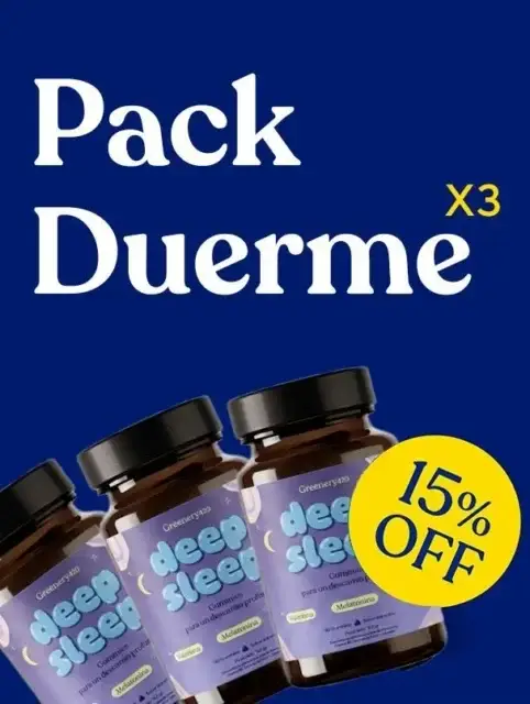 Pack duerme 15% off con la compra de mínimo tres gominolas deep sleep